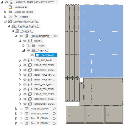 seleccionar pieza de nesting