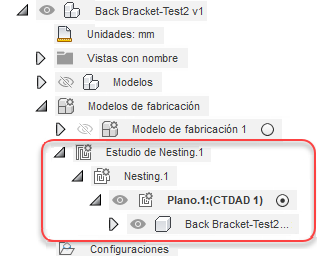 navegador del estudio de nesting