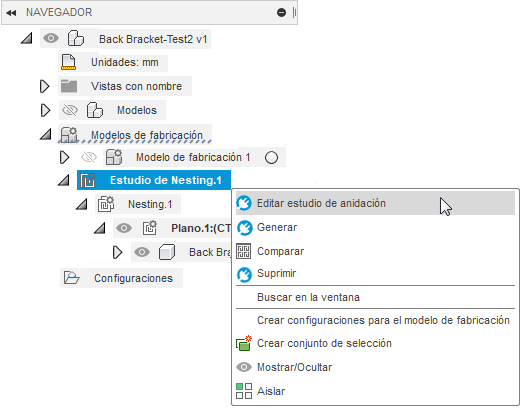 hacer clic con el botón derecho en el estudio
