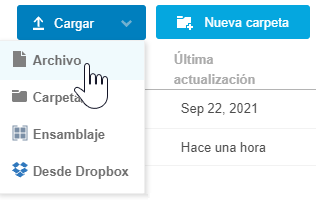 Cargar una plantilla de informes de Nesting