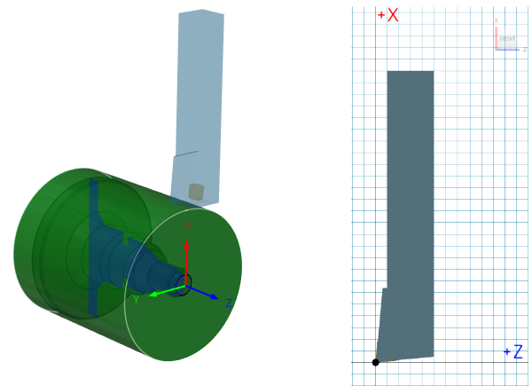 vista preliminar en 3d junto con la herramienta en el lienzo