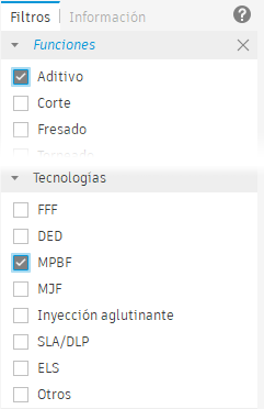 Filtros de máquina