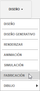 menú espacio de trabajo