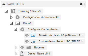 navegador: parámetros de plano