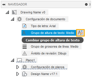grupo de altura de texto