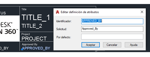 cuadro de diálogo editar definición de atributos