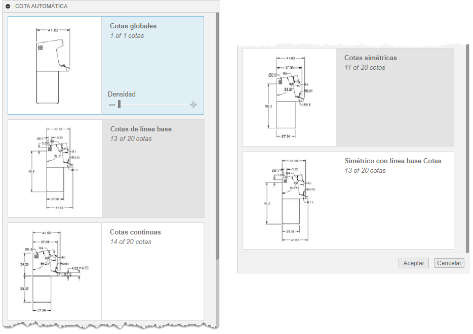 editar cotas automáticas