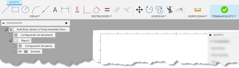 entorno contextual de boceto