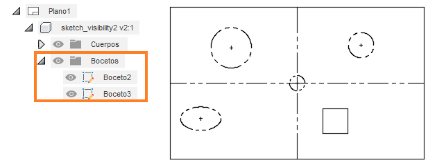ejemplo de visibilidad de boceto
