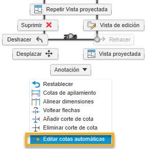 editar cotas automáticas