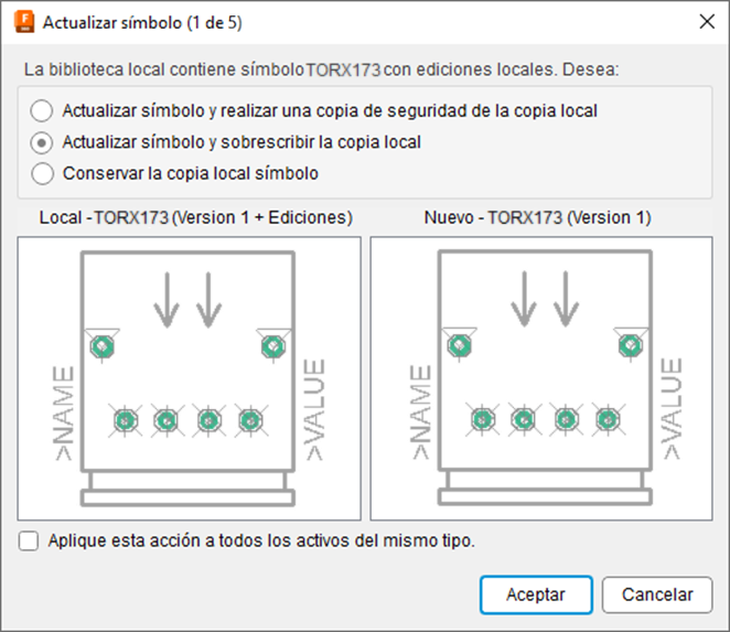 Opciones de símbolo