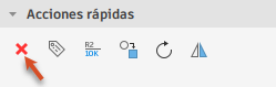 Acción rápida eliminar