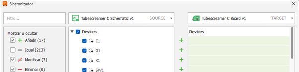 Cuadro de diálogo Sincronizar