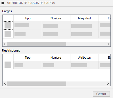 cuadro de diálogo atributos de casos de carga