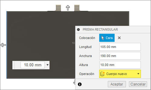 cuadro de diálogo - modelo con base de cuadro