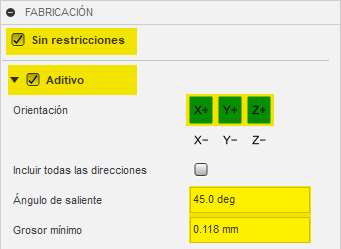 sin restricciones - aditivo