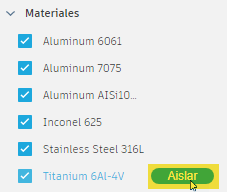 filtros de resultados - aislar