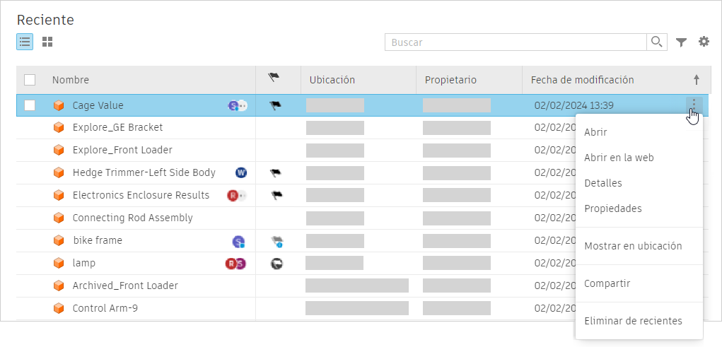 vista de lista