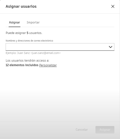 asignar usuarios