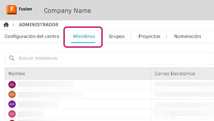 Ficha Miembros y grupos