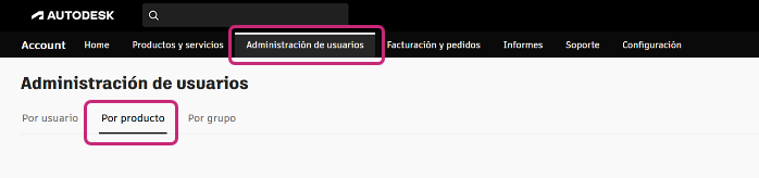 administración de usuarios
