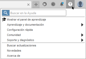 menú de ayuda