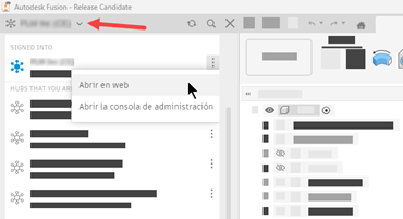 Abrirel cliente web de Fusion