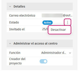 desactivar o activar miembro
