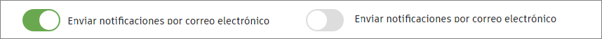 activar y desactivar las notificaciones de correo electrónico