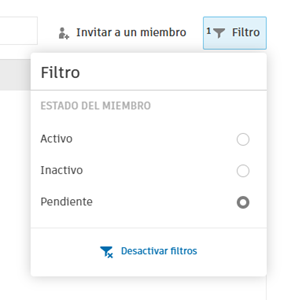 filtrar miembros