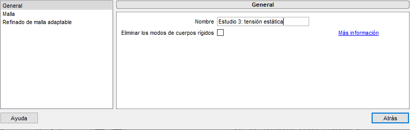 cuadro de diálogo configuración
