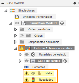 navegador de simulación: resultados