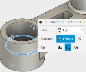 vara de restricción y