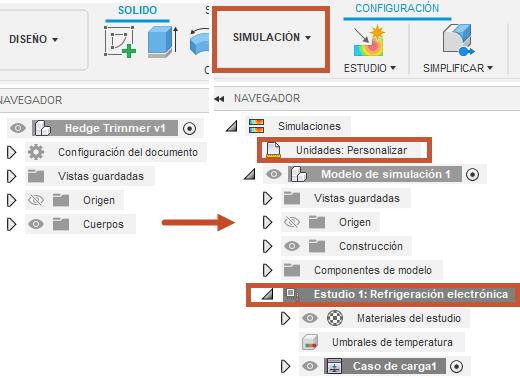 configuración de refrigeración de dispositivos electrónicos