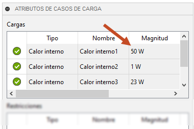 caso de carga