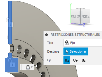 restricción ux