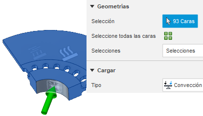 convección a todas las caras