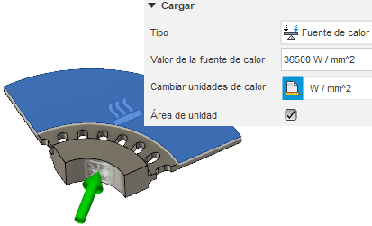 cara de contacto de la plataforma de freno