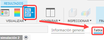 vista de tabla de registro