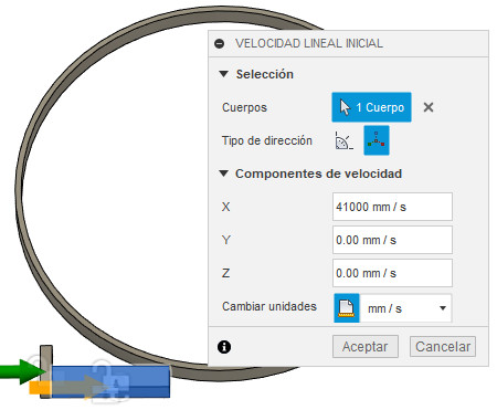velocidad inicial