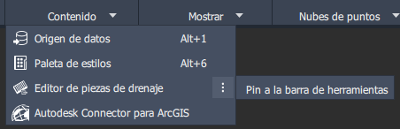 Anclar en la barra de herramientas