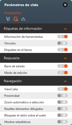 Parámetros de vista