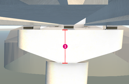 Cota de profundidad de remate de pilar