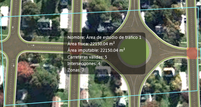 Área de estudio de tráfico