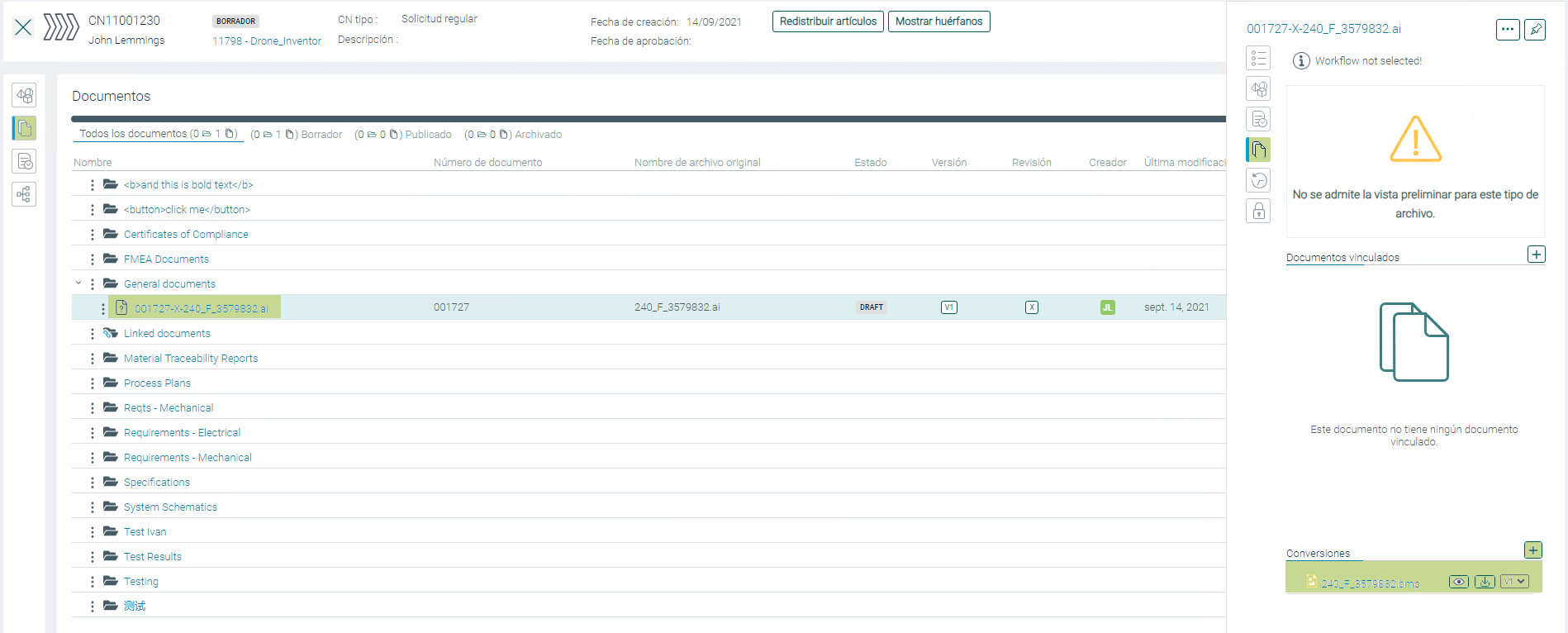 añadir conversiones a documentos en una SC