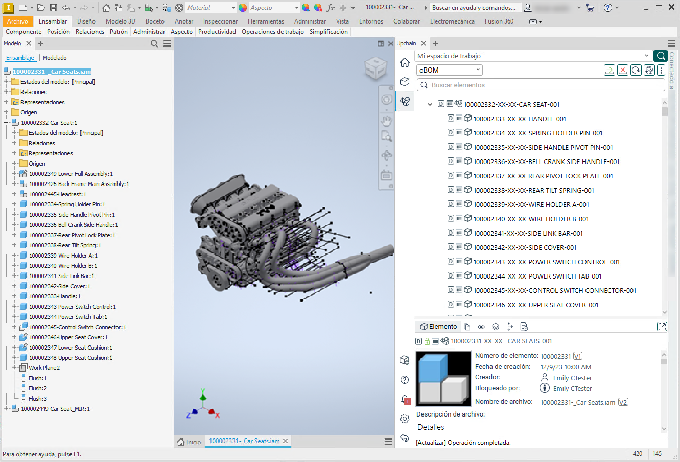 Upchain para Inventor