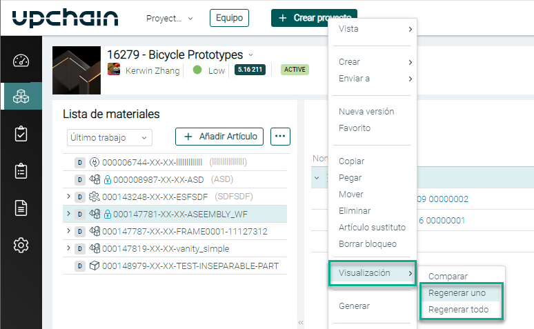 regenerar visualizaciones manualmente