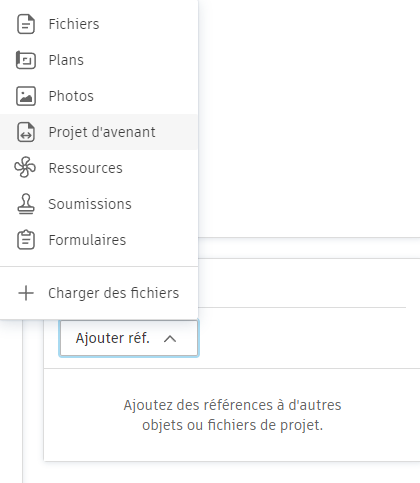 Ajouter un projet d’avenant à partir de la DI