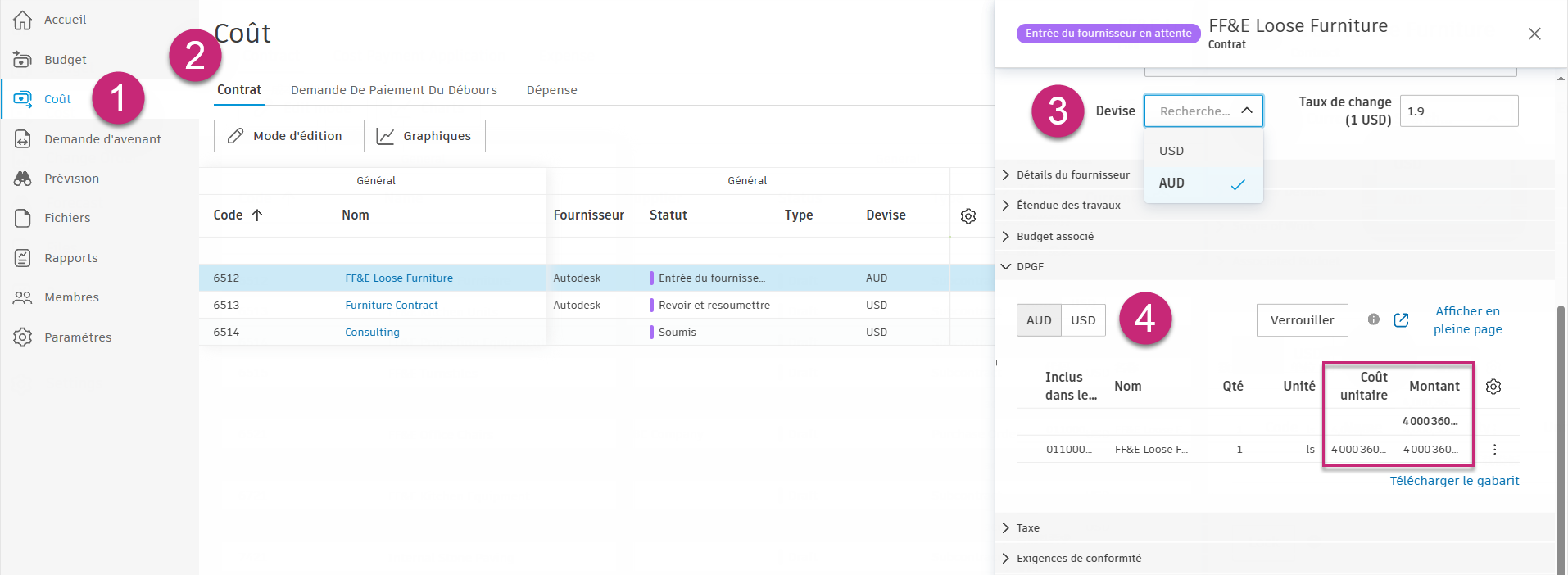 Contrat en devises étrangères