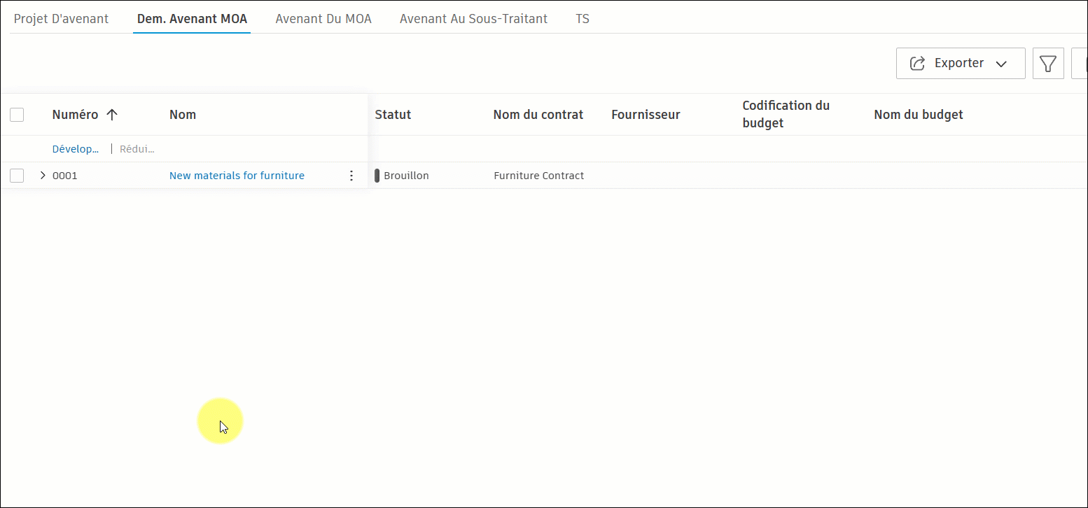 Détacher le processus de demande de devis